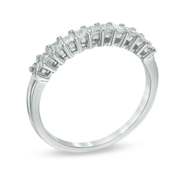 1/2 CT. T.w. Princess-Cut Diamond Anniversary Band in 14K White Gold