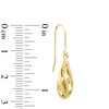 Thumbnail Image 2 of Diamond-Cut Teardrop Earrings in 10K Gold