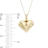 Thumbnail Image 2 of Polished Puff Heart Pendant in 10K Gold - 17"
