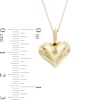 Thumbnail Image 1 of Polished Puff Heart Pendant in 10K Gold - 17"