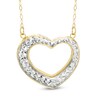 Thumbnail Image 1 of Diamond-Cut Heart Pendant in 10K Two-Tone Gold - 17"