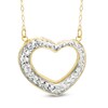 Thumbnail Image 0 of Diamond-Cut Heart Pendant in 10K Two-Tone Gold - 17"