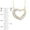 Thumbnail Image 1 of Diamond-Cut Heart Pendant in 10K Two-Tone Gold - 17"