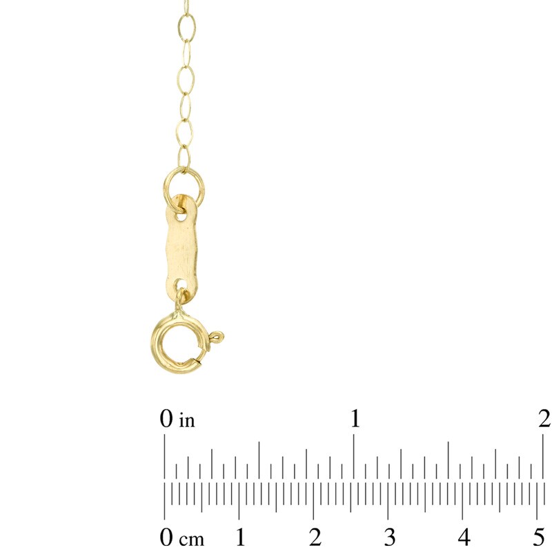 Main Image 2 of Curved Marquise Disc Necklace in 10K Gold