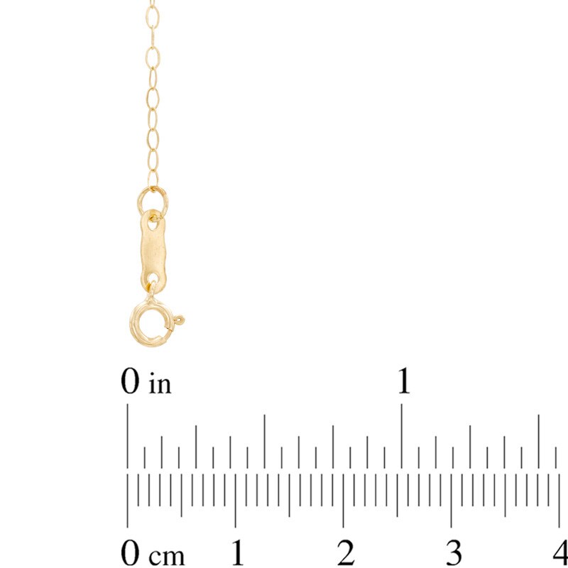 Main Image 2 of Oval Disc Necklace in 10K Gold