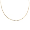 Thumbnail Image 0 of Herringbone Chain Necklace in 10K Tri-Tone Gold - 17"