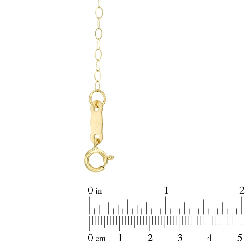 Round Disc Necklace in 10K Gold - 30"