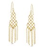 Thumbnail Image 1 of Beaded Chain Fringe Drop Earrings in 10K Gold