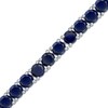 Thumbnail Image 0 of Lab-Created Blue Sapphire Tennis Bracelet in Sterling Silver - 7.5"