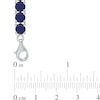 Thumbnail Image 1 of Lab-Created Blue Sapphire Tennis Bracelet in Sterling Silver - 7.5"