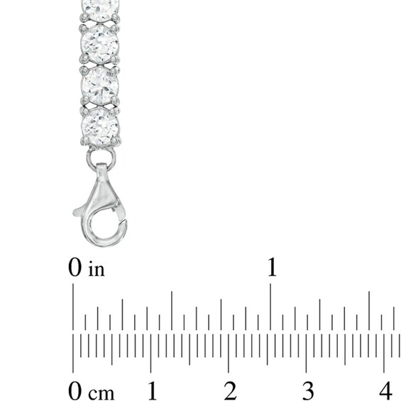 Lab-Created White Sapphire Tennis Bracelet in Sterling Silver - 7.5"