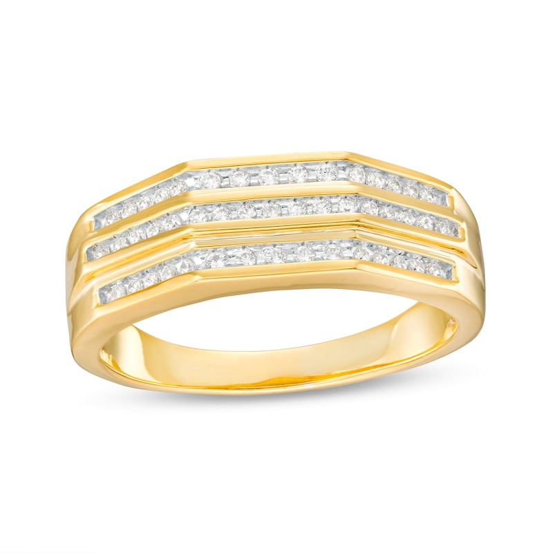 Main Image 1 of 1/4 CT. T.W. Diamond Wedding Band in 10K Gold