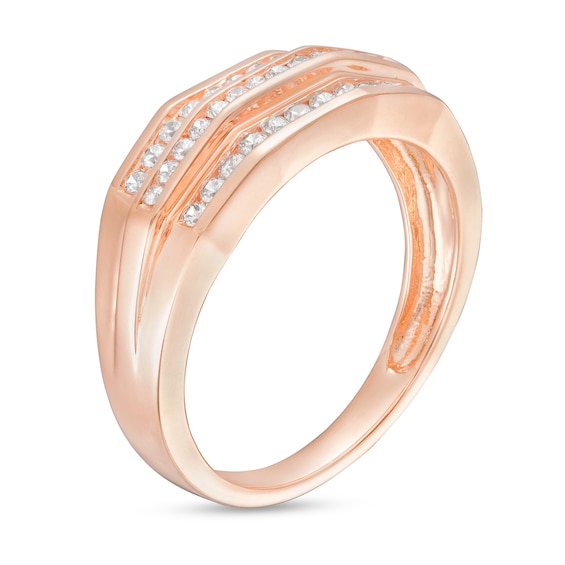 1/2 CT. T.w. Diamond Wedding Band in 10K Rose Gold