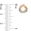 Thumbnail Image 2 of Love Knot Stud Earrings in 10K Tri-Tone Gold