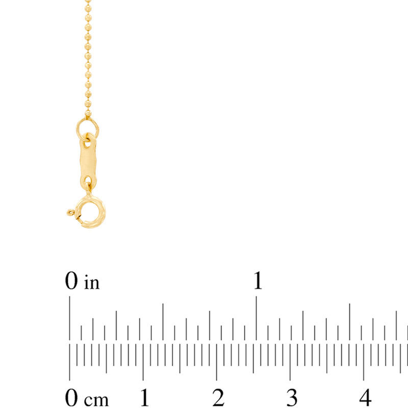 Main Image 2 of Woven Bead Chevron Necklace in 10K Gold