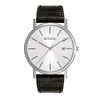 Thumbnail Image 1 of Men's Bulova Dress Collection Strap Watch with Silver-Tone Dial (Model: 96B104)