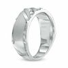 Thumbnail Image 1 of Men's 3/8 CT. T.W. Diamond Slant Ring in 10K White Gold