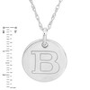 Thumbnail Image 2 of Personality Charms "B" Initial Charm Disk Starter Pendant in Sterling Silver