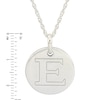 Thumbnail Image 1 of Personality Charms "E" Initial Charm Disk Starter Pendant in Sterling Silver