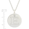 Thumbnail Image 2 of Personality Charms "E" Initial Charm Disk Starter Pendant in Sterling Silver