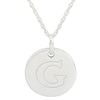Thumbnail Image 1 of Personality Charms "G" Initial Charm Disk Starter Pendant in Sterling Silver