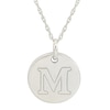 Thumbnail Image 1 of Personality Charms "M" Initial Charm Disk Starter Pendant in Sterling Silver