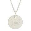 Thumbnail Image 0 of Personality Charms "P" Initial Charm Disk Starter Pendant in Sterling Silver