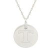 Thumbnail Image 0 of Personality Charms "T" Initial Charm Disk Starter Pendant in Sterling Silver