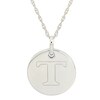 Thumbnail Image 1 of Personality Charms "T" Initial Charm Disk Starter Pendant in Sterling Silver