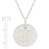 Thumbnail Image 1 of Personality Charms "T" Initial Charm Disk Starter Pendant in Sterling Silver