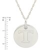 Thumbnail Image 1 of Personality Charms "T" Initial Charm Disk Starter Pendant in Sterling Silver