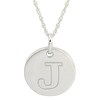 Thumbnail Image 1 of Personality Charms "J" Initial Charm Disk Starter Pendant in Sterling Silver