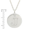 Thumbnail Image 2 of Personality Charms "J" Initial Charm Disk Starter Pendant in Sterling Silver