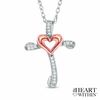Thumbnail Image 0 of The Heart Within® Diamond Accent Cross Pendant in 10K Two-Tone Gold