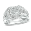 Thumbnail Image 1 of 3/4 CT. T.W. Cushion-Shape Multi-Diamond Ring in 10K White Gold