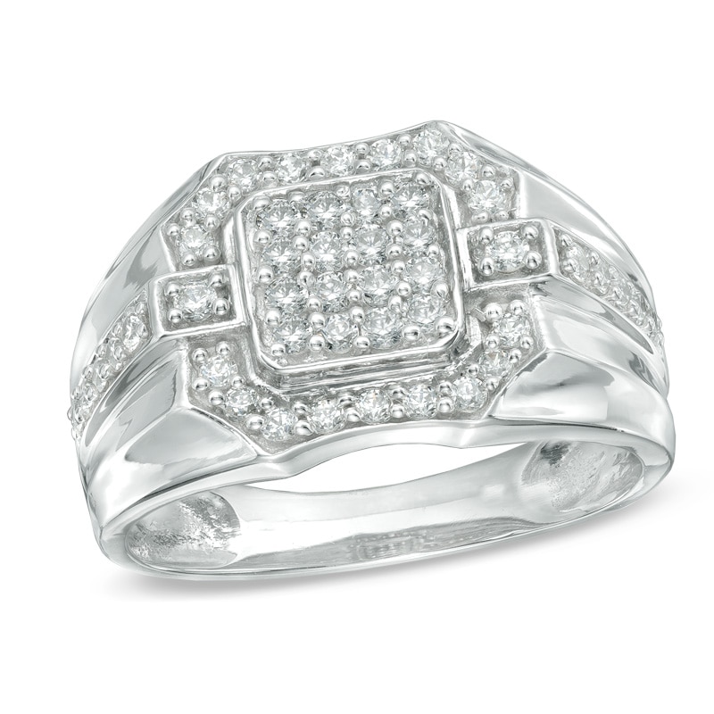 Main Image 1 of 3/4 CT. T.W. Cushion-Shape Multi-Diamond Ring in 10K White Gold