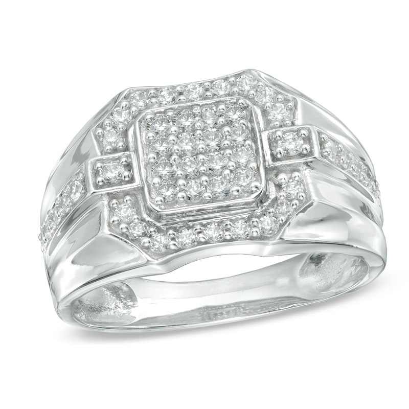 Men's 3/4 CT. T.W. Diamond Ring in 10K White Gold | Zales