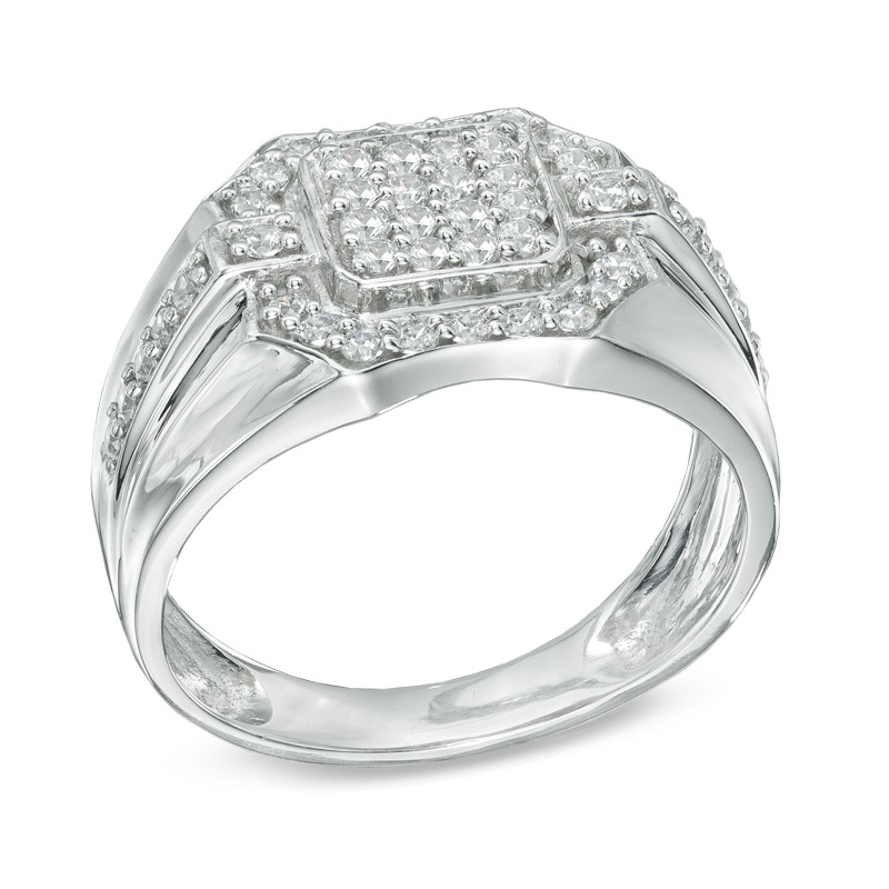 Main Image 2 of 3/4 CT. T.W. Cushion-Shape Multi-Diamond Ring in 10K White Gold