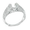 Thumbnail Image 1 of Men's 1/5 CT. T.W. Diamond Nugget Horseshoe Ring in 10K White Gold