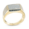 Thumbnail Image 1 of Men's 1/3 CT. T.W. Enhanced Black and White Diamond Ring in 10K Gold