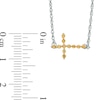 Thumbnail Image 1 of Citrine Sideways Cross Necklace in Sterling Silver