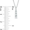 Thumbnail Image 2 of 1/3 CT. T.W. Diamond Past Present Future® Linear Pendant in 10K White Gold