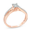 Thumbnail Image 1 of 1/4 CT. T.W. Diamond Split Shank Promise Ring in 10K Rose Gold