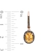 Thumbnail Image 2 of Oval Citrine and Smoky Quartz Frame Drop Earrings in 10K Rose Gold