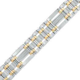 Mens Bracelets Zales Men S Shaquille O Neal 1 4 Ct T W Diamond Bracelet In Two
