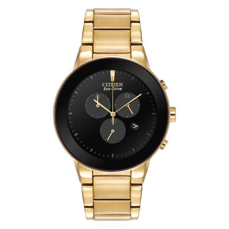 Men's Citizen Eco-Drive® Axiom Chronograph Gold-Tone Watch with