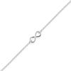 Thumbnail Image 0 of Sideways Infinity Anklet in Sterling Silver - 9.5"