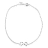 Thumbnail Image 1 of Sideways Infinity Anklet in Sterling Silver - 9.5"