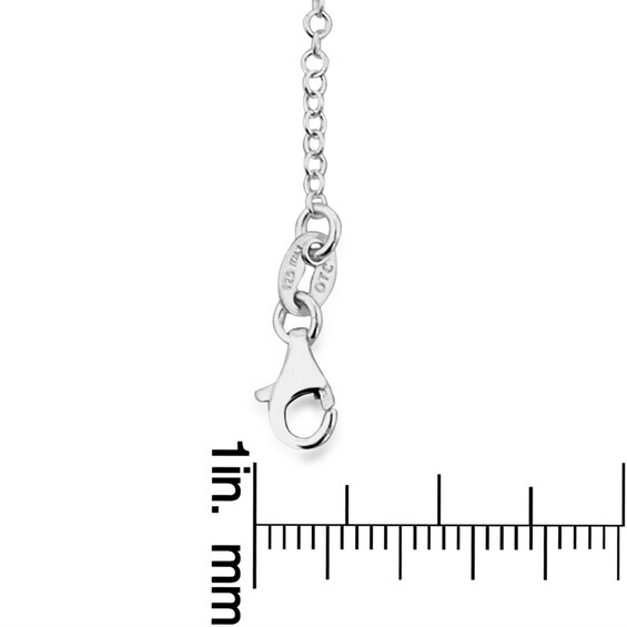 Sideways Infinity Anklet in Sterling Silver - 9.5"