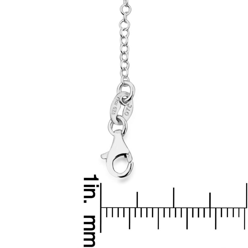 Sideways Infinity Anklet in Sterling Silver - 9.5"